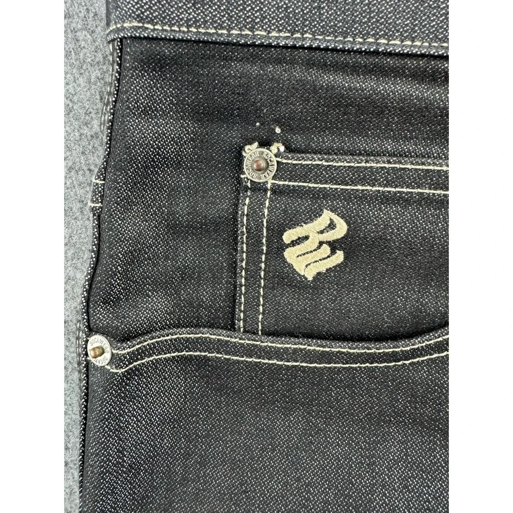 Vintage Rocawear Jeans Mens 38x34 Baggy Carpenter Deep‎ Black Hip Hop Skater Y2k